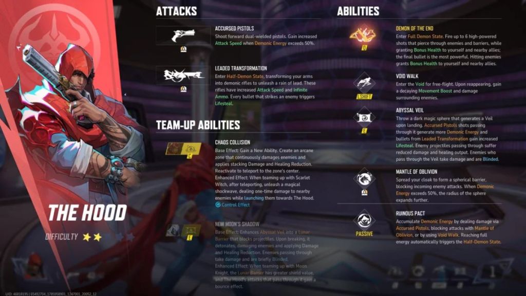 The Hood kit in Marvel Rivals