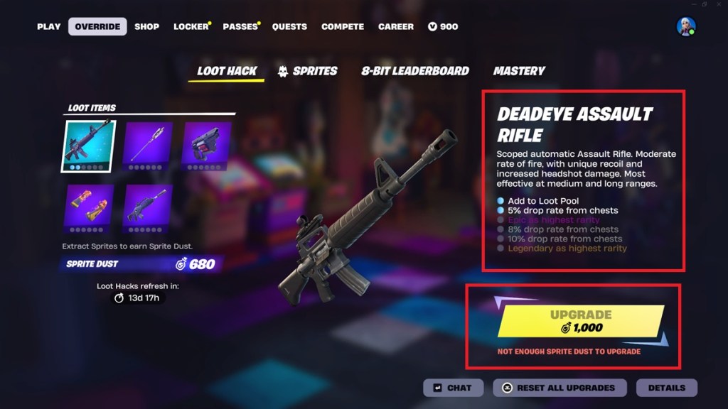 Upgrading Loot Hacks in Fortnite