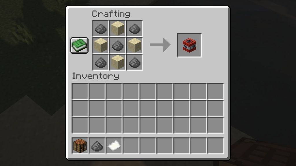 Use Gunpowder to make TNT in Minecraft