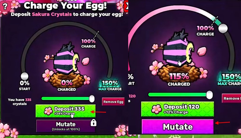 Use Sakura Incubator in Steal an Egg
