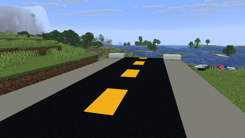 Use the coHow to Craft Concrete Stairs and Slabs in Minecraftncrete slabs and stairs to make roadways
