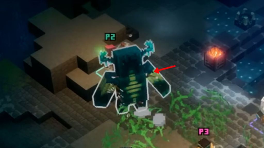 Warden mini boss in Minecraft Dungeons 2