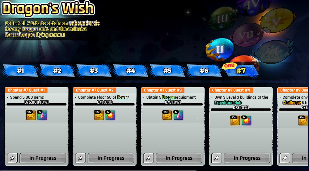 Wish Orb 7 quests in Anime Expeditions