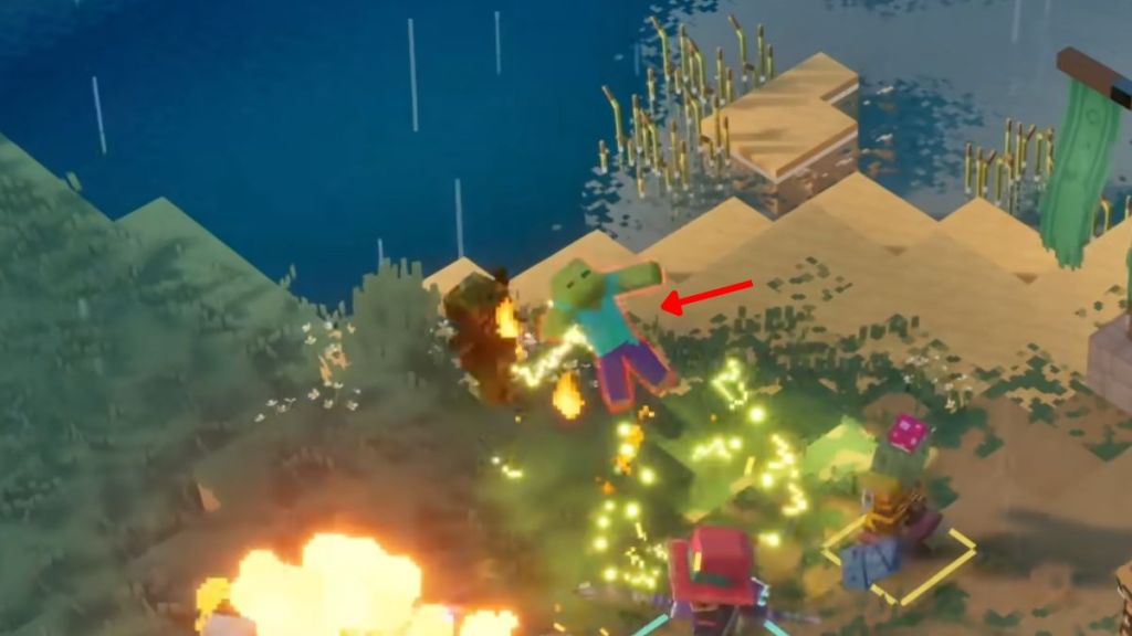 Zombie enemies in Minecraft Dungeons 2