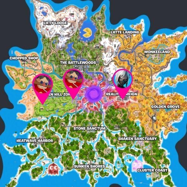 Fortnite Boss locations in Chapter 7 Season 4