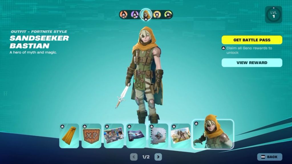 Fortnite Bonus Bastian Set in Override Battle Pass