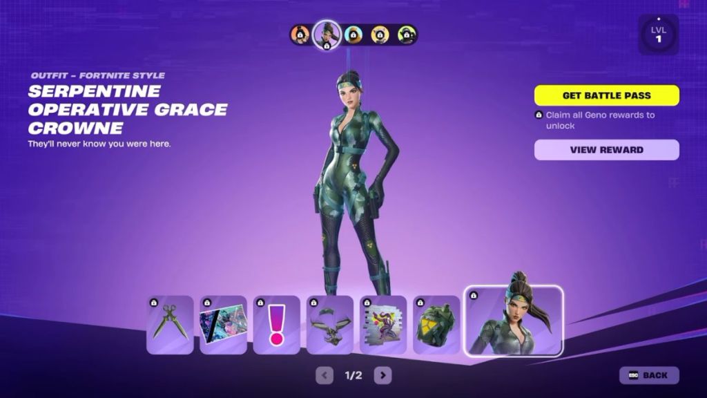 Fortnite Bonus Grace Set in Override Battle Pass