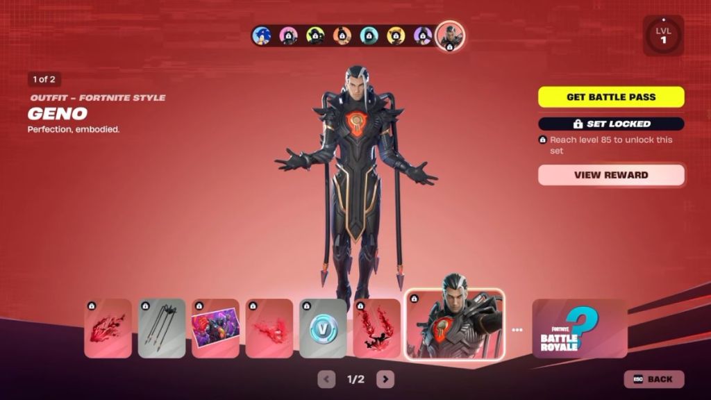 Fortnite Geno Set in Override Battle Pass
