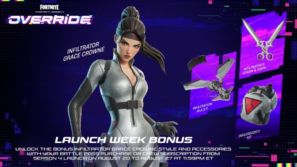 Fortnite Override Launch Week Rewards