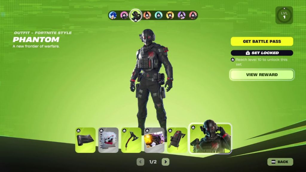 Fortnite Phantom Set in Override Battle Pass