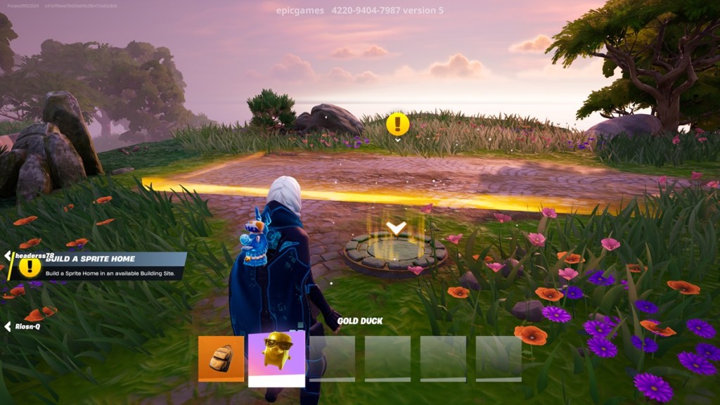 Building plot in Fortnite Sprite Garden