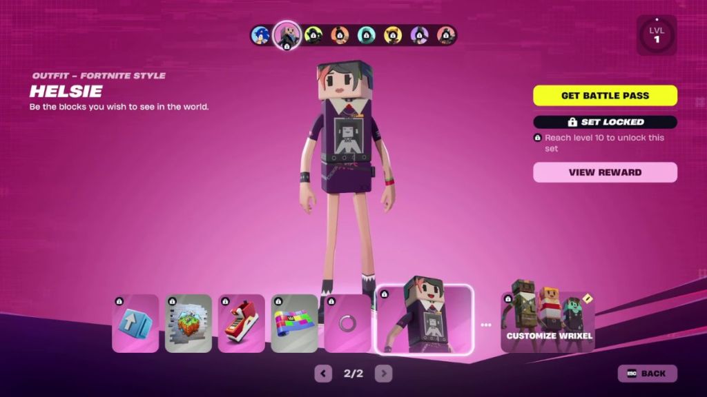 Fortnite Wrixel Set in Override Battle Pass