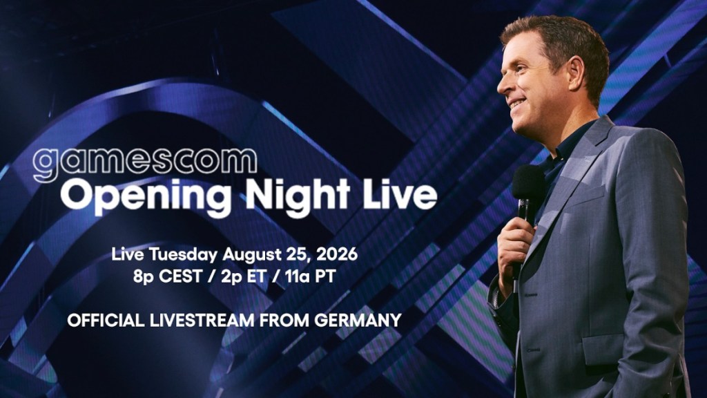 Geoff Keighley on the Gamescom Opening Night Live 2026 livestream image.