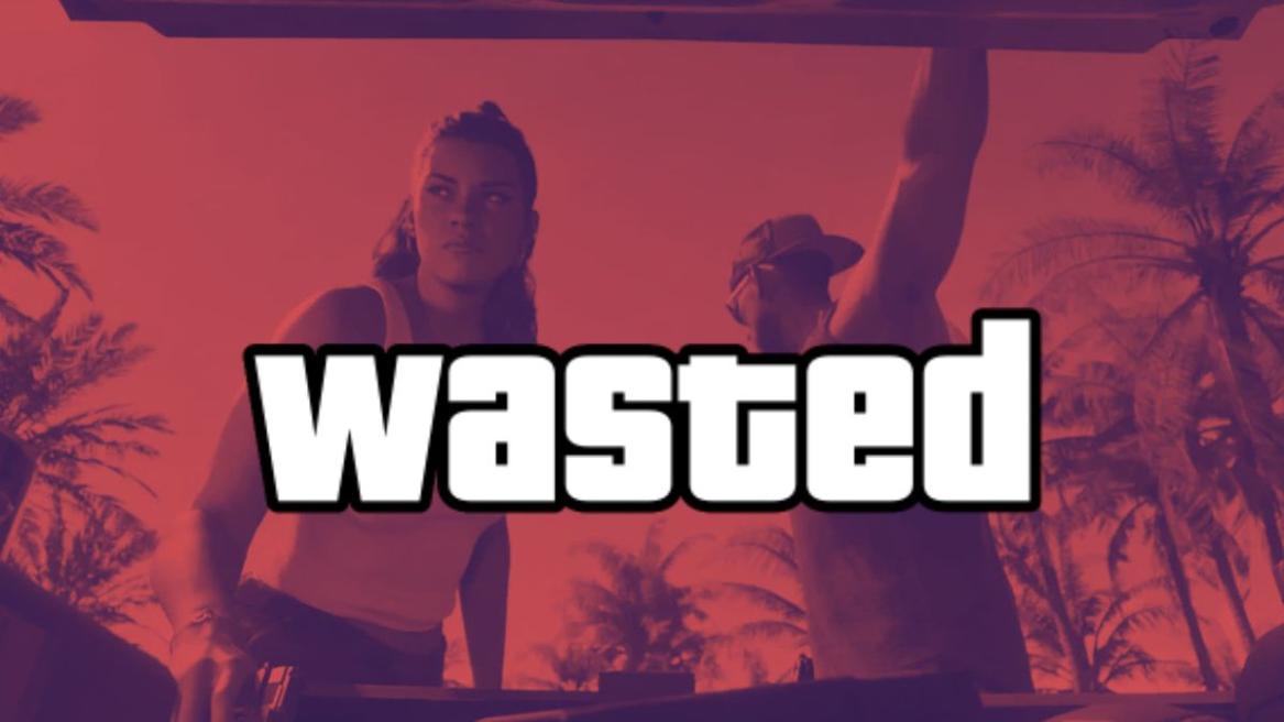 Jason and Lucia with GTA 6 wasted screen