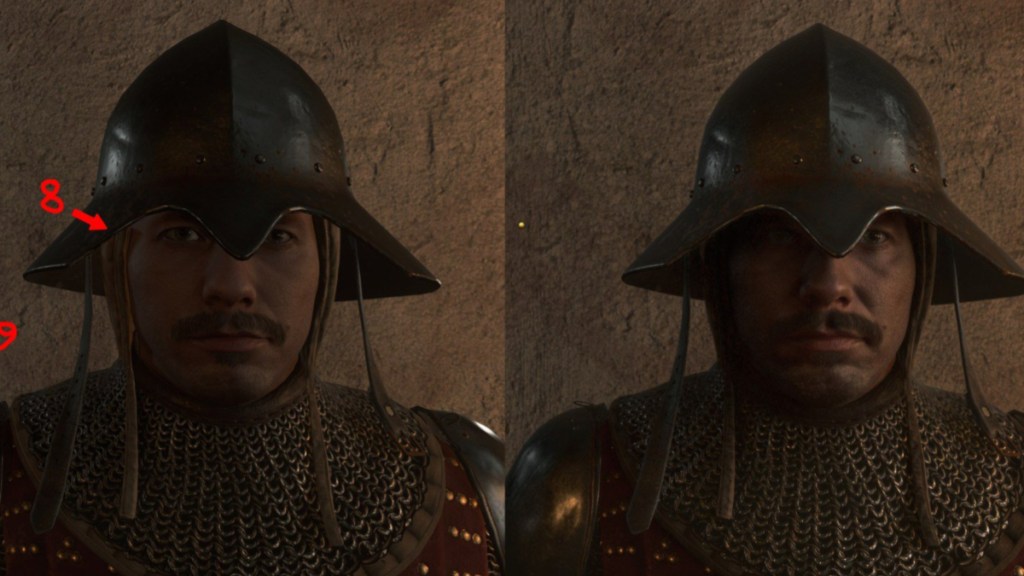 Kingdom Come: Deliverance screenshot comparison with DLSS 5 improvements, as shared by the creative director.