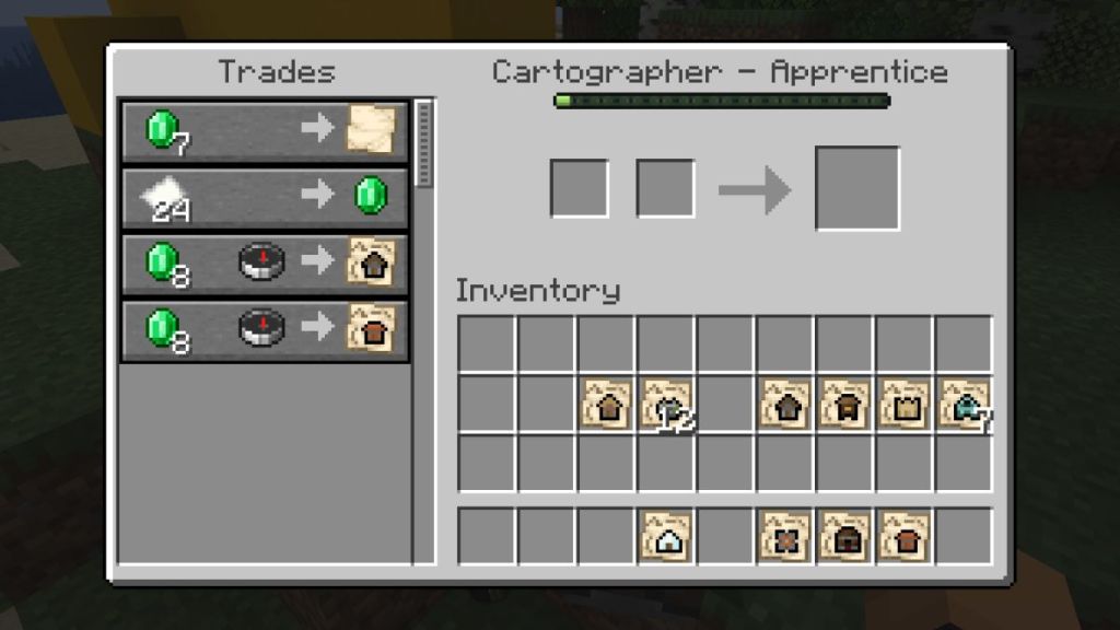 list of all explorer maps in Minecraft