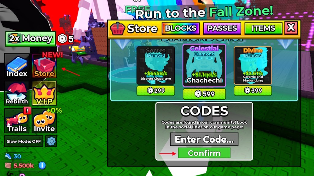 redeem Fall For Brainrots codes