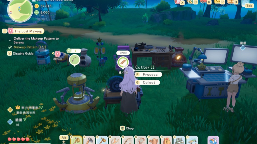 Starsand Island Update 1.0 screenshot with islanders sharing resources with their friends in an open area.