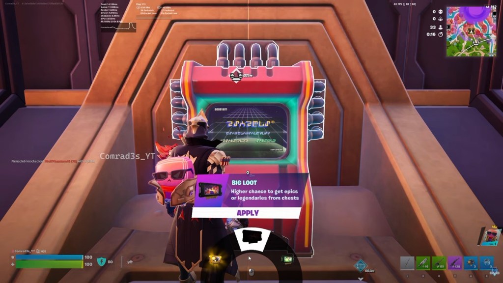 Activating an Override Console for Geno in Fortnite