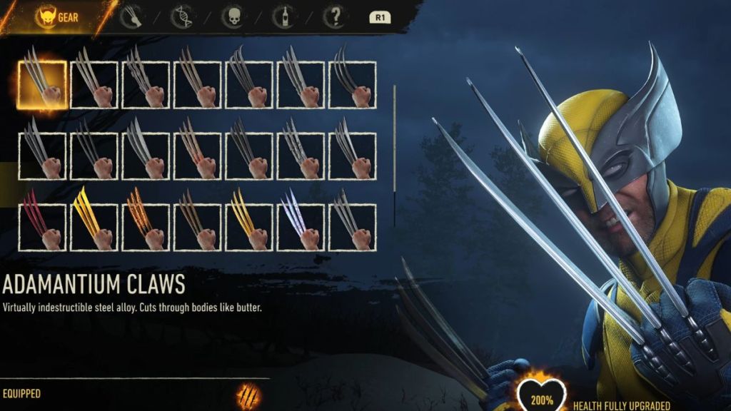 Adamantium Claws in Marvel's Wolverine