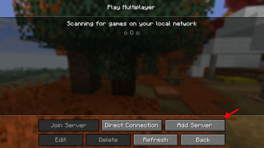 Add public server in minecraft java