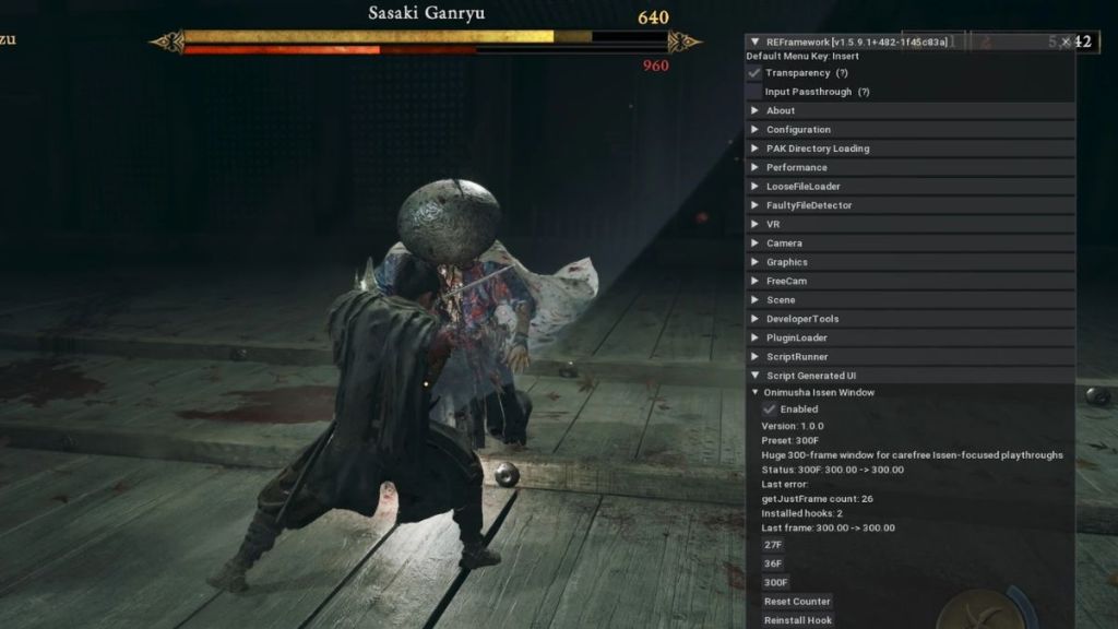 Adjustable Issen, Parry, Dodge, Counter Grab and Chain Issen Behaviors mod in Onimusha
