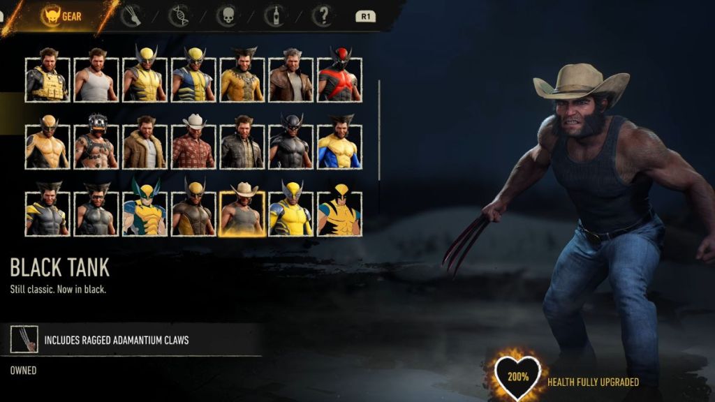 Black Tank suit in Marvel's Wolverine