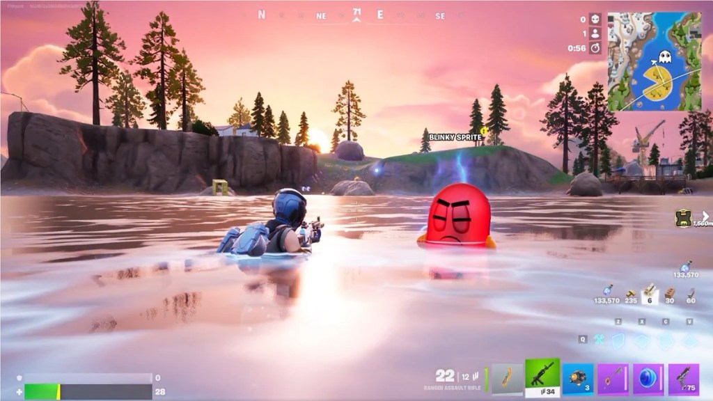 Blinky Fortnite Sprite in water