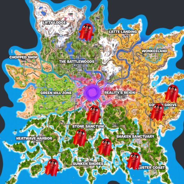 Blinky Sprite locations in Fortnite