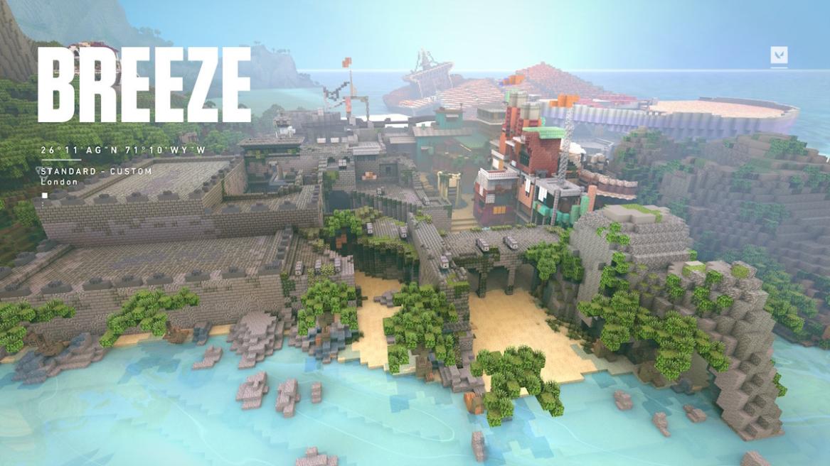 Breeze map from Valorant in Minecraft