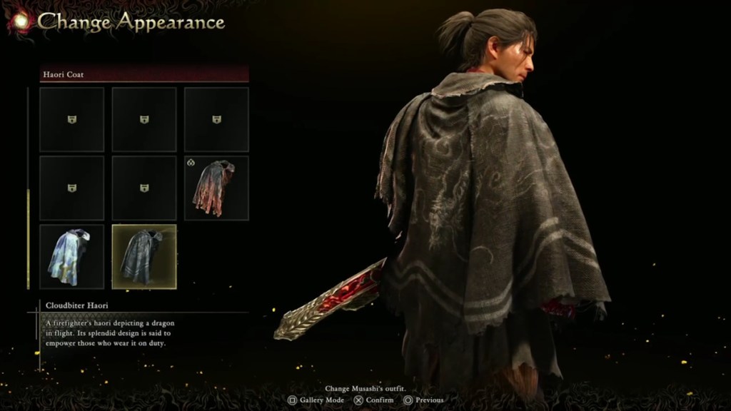 Cloudbiter Haori Coat in Onimusha Way of the Sword