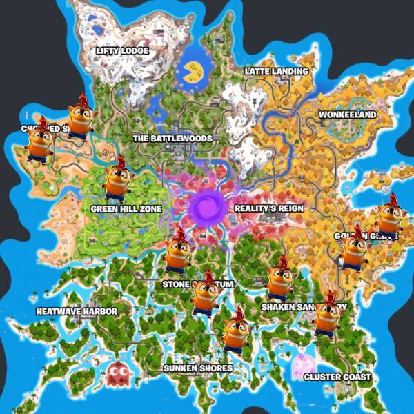 Crash Bandicoot Sprite location in Fortnite