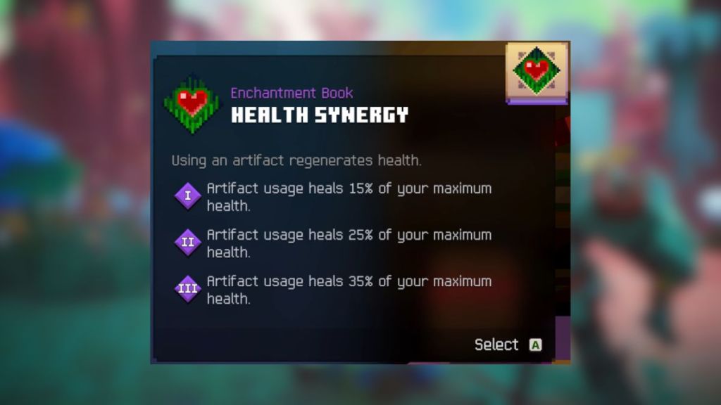 Equip the Health Synergy Enchantment