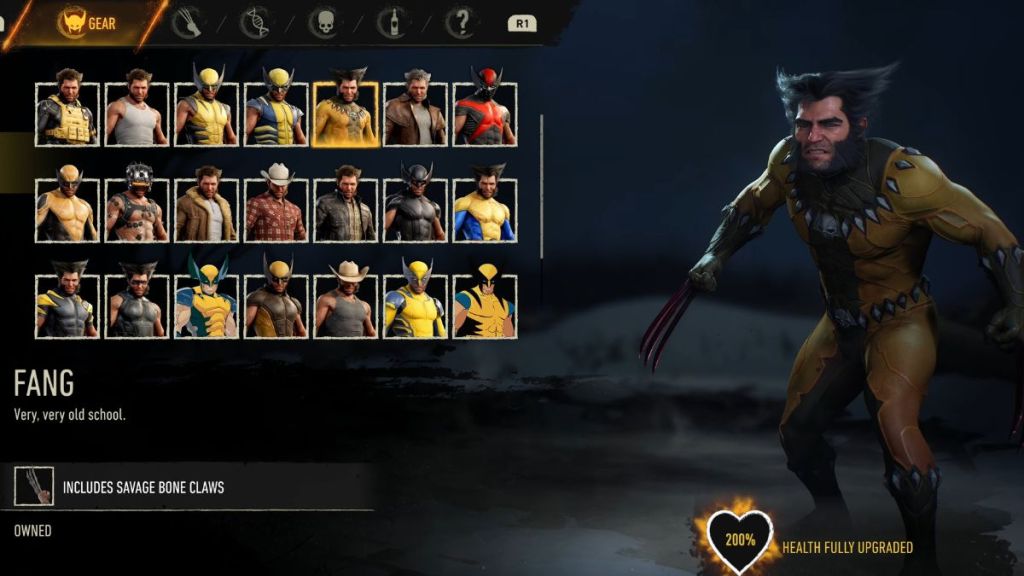 Fang suit in Wolverine