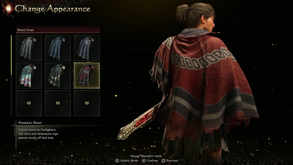 Fireman's Haori Coat in Onimusha Way of the Sword