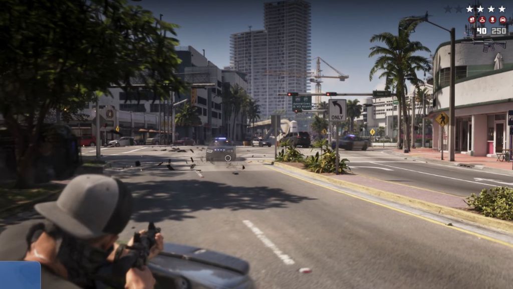 Firing in GTA 6 to break criminal profile