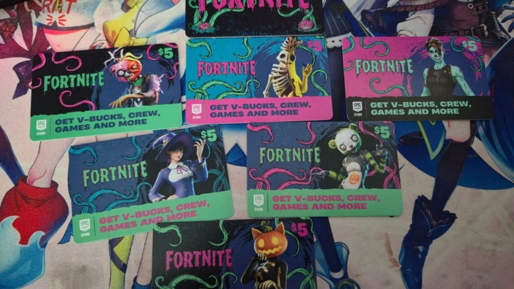 Fortnitemares themed gift cards
