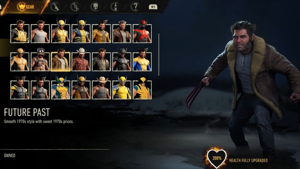 Future Past suit in Marvels' Wolverine