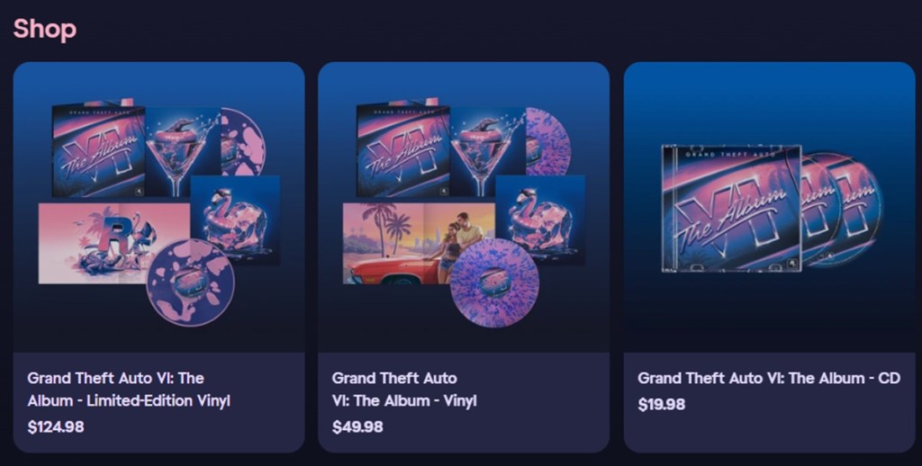 GTA 6 music album shop