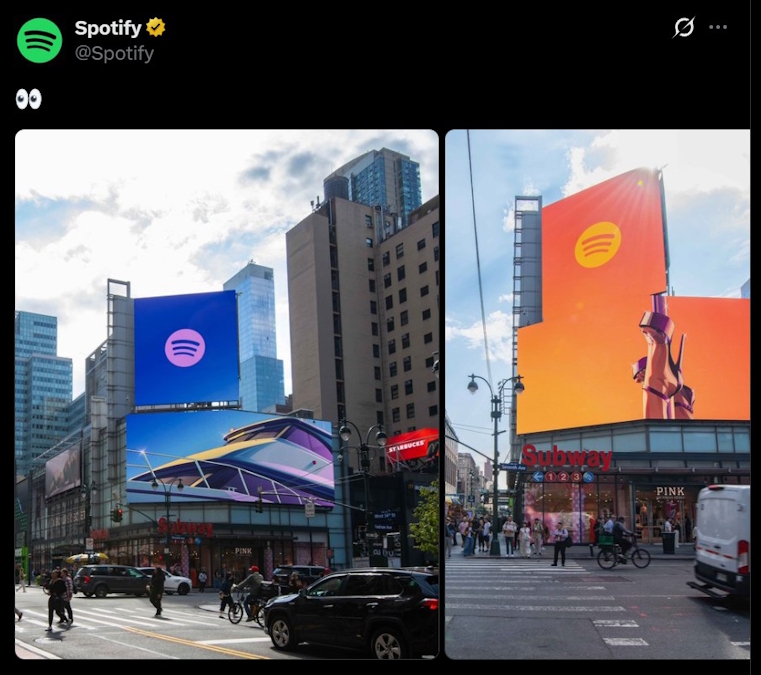 GTA 6 x Spotify billboards in New York and Los Angeles