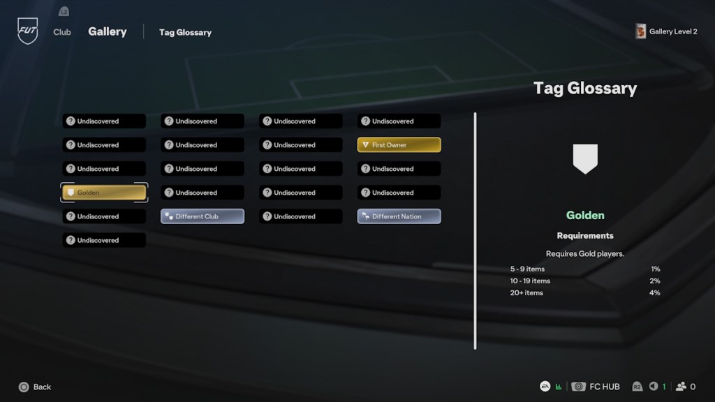 Gallery Tags in EA FC 27
