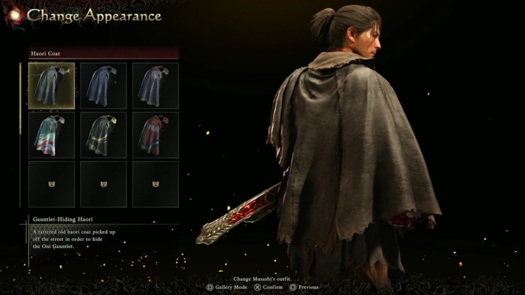 Gauntlet-hiding Haori Coat in Onimusha Way of the Sword
