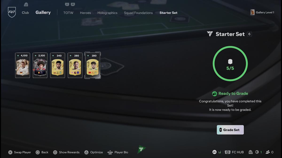Grading a Gallery Set in EA FC 27