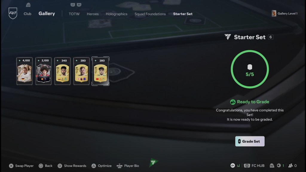 Grading a Gallery Set in EA FC 27