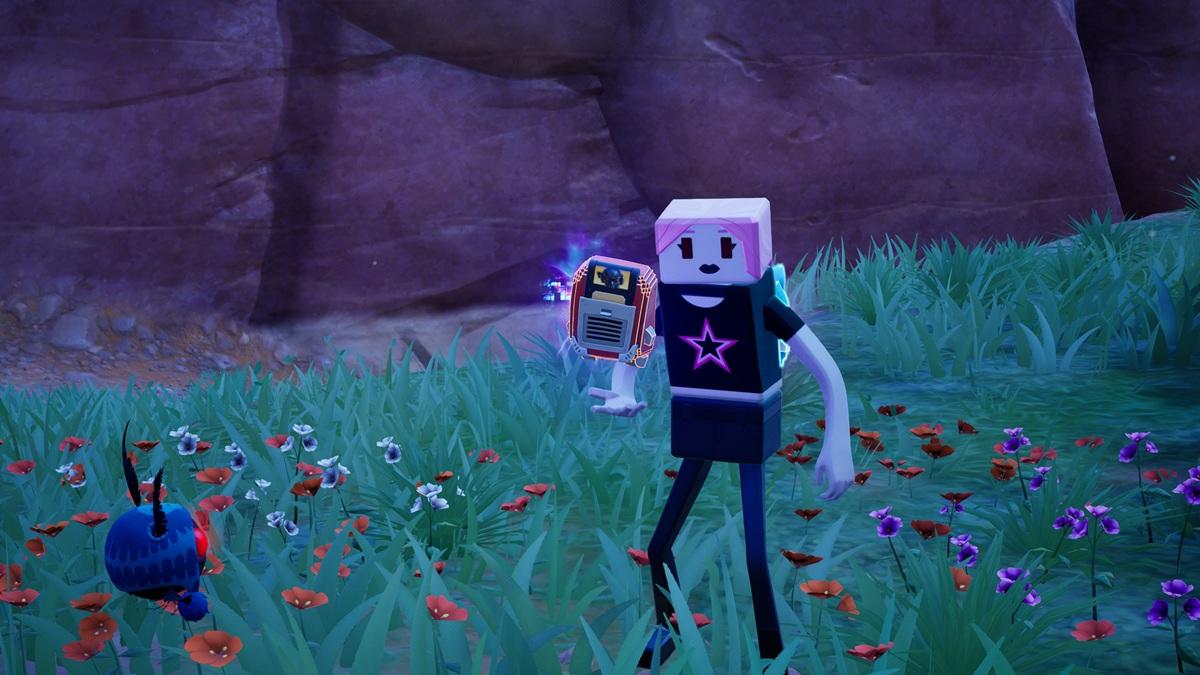 Holding 8-Bit Sprite in Fortnite outside Chopped Shop POI