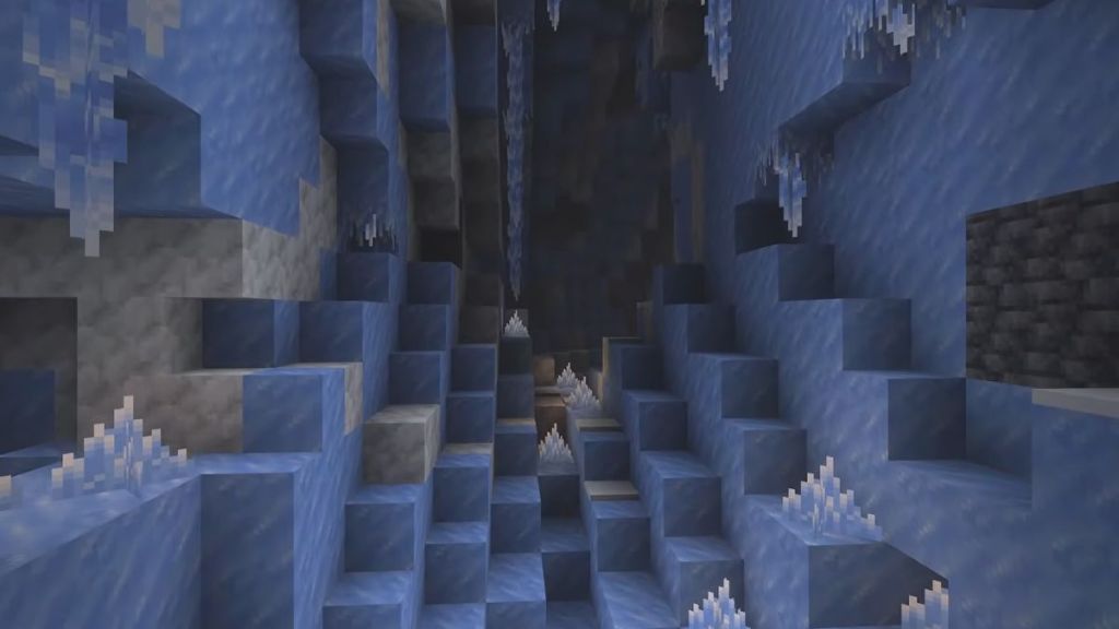Ice Caves biome with Ice Crystals