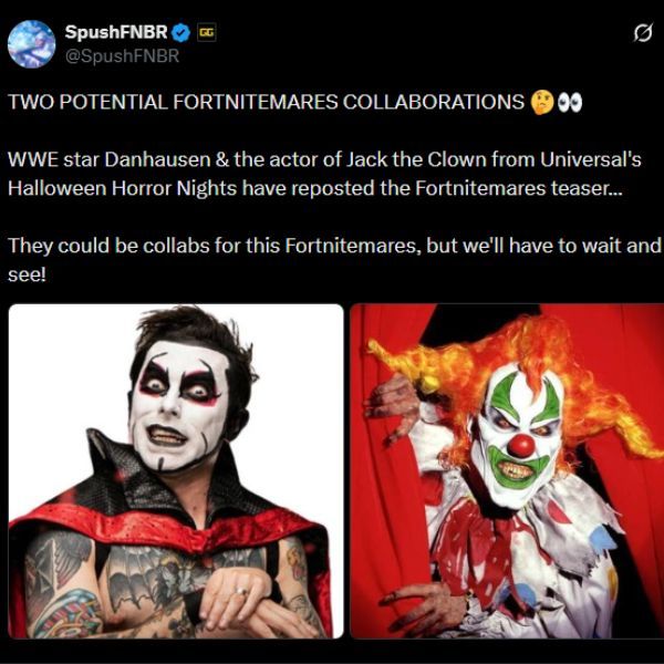 Jack The Clown and WWE Star Danhausen Fortnitemares 2026 collab