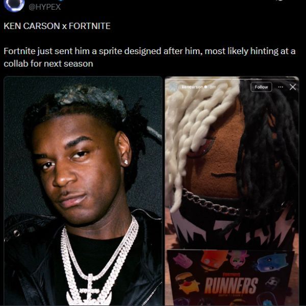 Ken Carson Sprite teaser for fortnite
