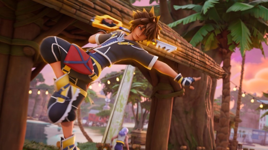 Keyblade spin attack in Fortnite