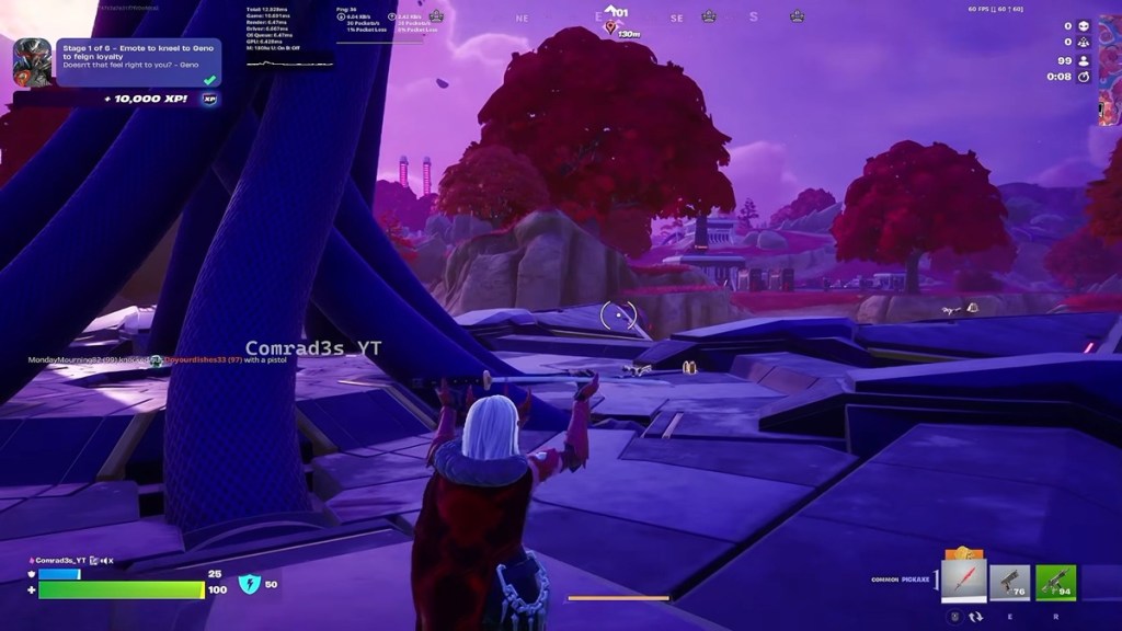 Kneel to Geno in Fortnite
